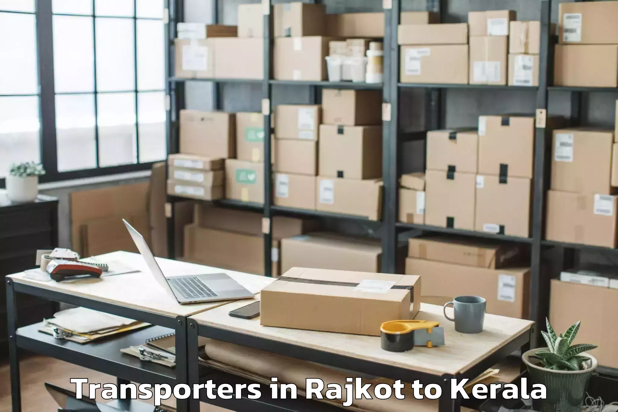 Hassle-Free Rajkot to Central University Of Kerala K Transporters